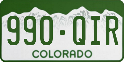 CO license plate 990QIR