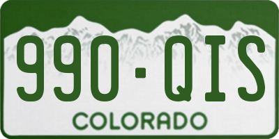 CO license plate 990QIS