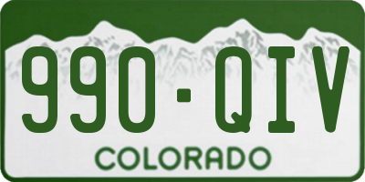 CO license plate 990QIV