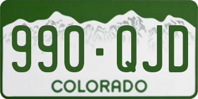 CO license plate 990QJD