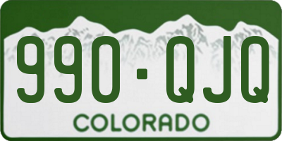 CO license plate 990QJQ