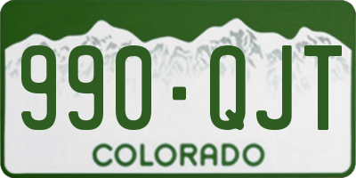 CO license plate 990QJT