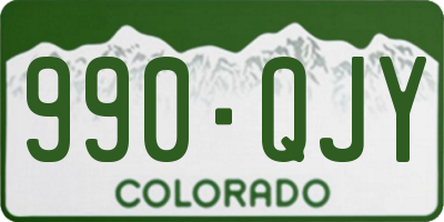 CO license plate 990QJY