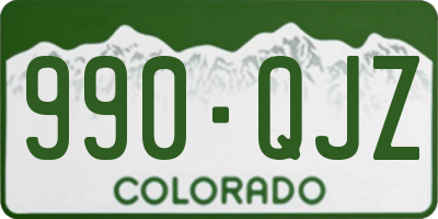 CO license plate 990QJZ