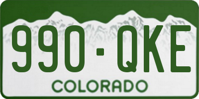 CO license plate 990QKE
