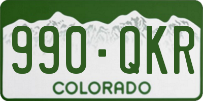 CO license plate 990QKR