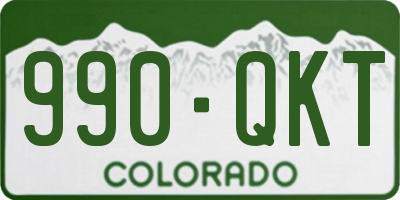 CO license plate 990QKT