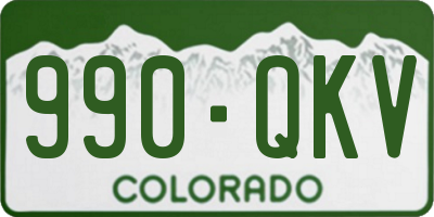 CO license plate 990QKV