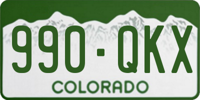 CO license plate 990QKX