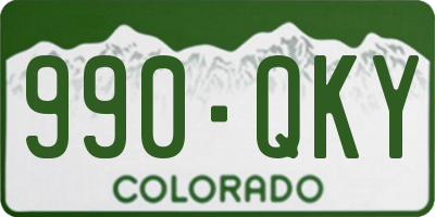 CO license plate 990QKY