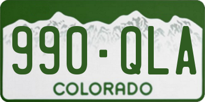 CO license plate 990QLA