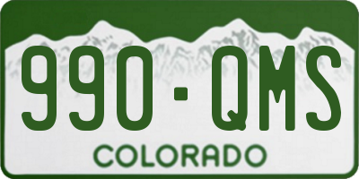 CO license plate 990QMS