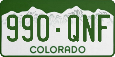 CO license plate 990QNF