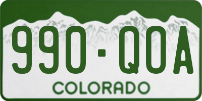 CO license plate 990QOA