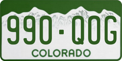 CO license plate 990QOG