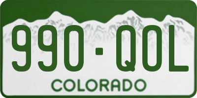 CO license plate 990QOL