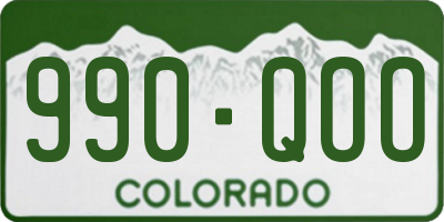 CO license plate 990QOO