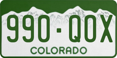 CO license plate 990QOX