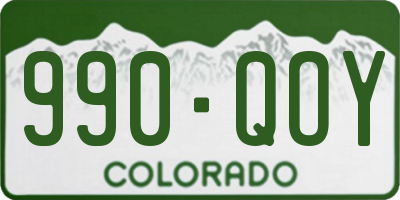 CO license plate 990QOY