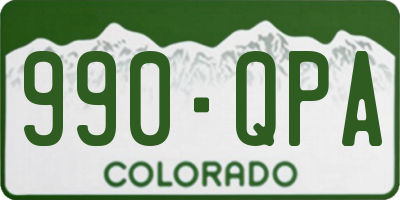 CO license plate 990QPA
