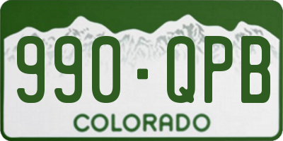 CO license plate 990QPB