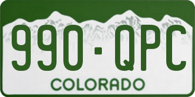 CO license plate 990QPC