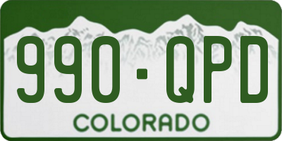 CO license plate 990QPD