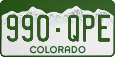 CO license plate 990QPE
