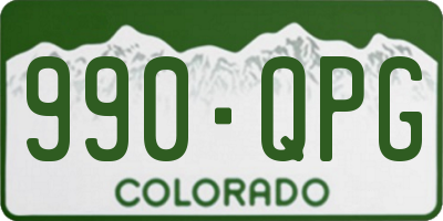 CO license plate 990QPG