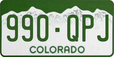 CO license plate 990QPJ