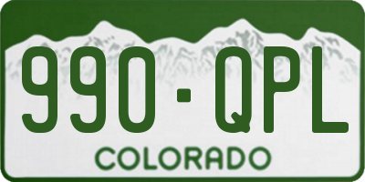 CO license plate 990QPL