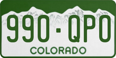 CO license plate 990QPO