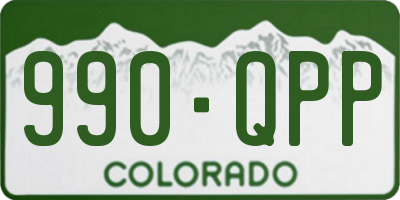 CO license plate 990QPP