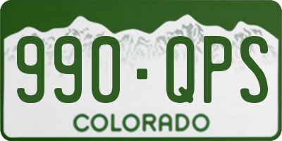 CO license plate 990QPS