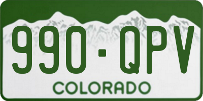 CO license plate 990QPV