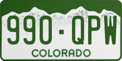 CO license plate 990QPW