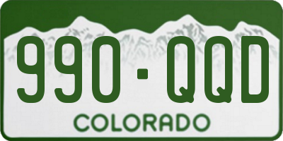 CO license plate 990QQD