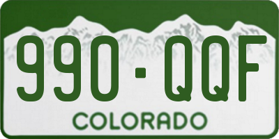 CO license plate 990QQF