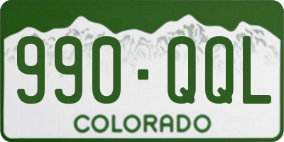 CO license plate 990QQL