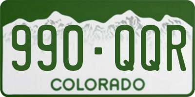 CO license plate 990QQR