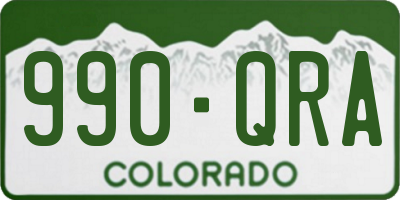 CO license plate 990QRA