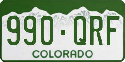 CO license plate 990QRF
