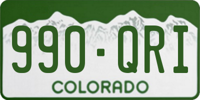 CO license plate 990QRI
