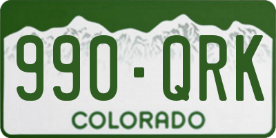 CO license plate 990QRK