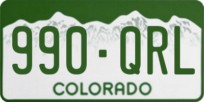 CO license plate 990QRL