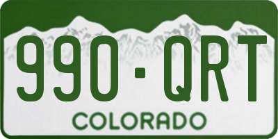 CO license plate 990QRT