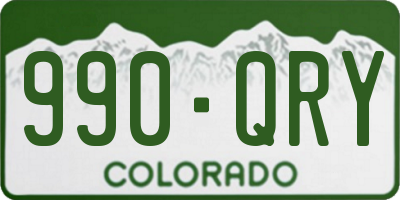 CO license plate 990QRY