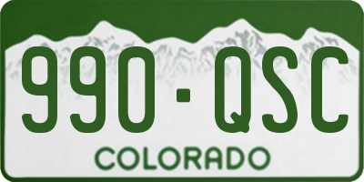 CO license plate 990QSC
