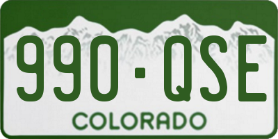 CO license plate 990QSE