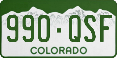 CO license plate 990QSF